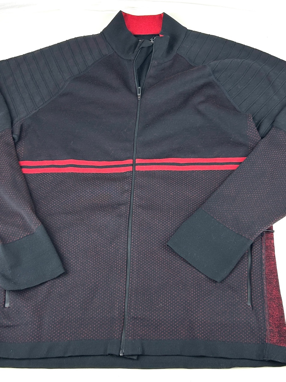 Smartwool Intraknit Jacket Mens XL Green Full Zip Wool Blend Thumbholes Athletic